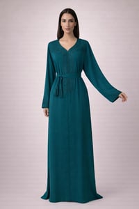 قفطان مغربي بخامة كريب ناعمة - صورة 5