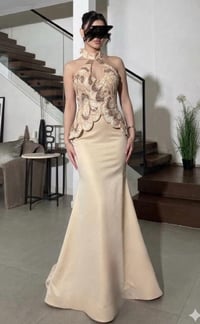فستان سهرة بيج راقي - صورة 1