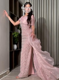 فستان سهرة لحمي ترتر - صورة 3