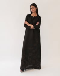 Linen Black Brown Embroidered  - Image 3