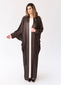 Striped Crepe Silk Brown - Image 2