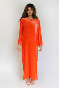 Orange Velvet Dress - Image 2