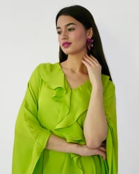 Ruffled Silk Dress - Image 2