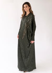 Patterned Crepe Embroidered Olive - Image 3