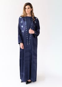 Patterned Crepe Embroidered Navy - Image 3