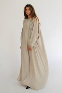 Beige Embroidered Abaya - Image 1