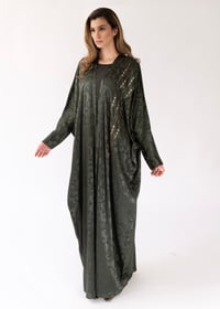 Patterned Crepe Embroidered Olive - Image 4