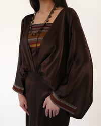 Silk Dress with Colored Top - Image 2