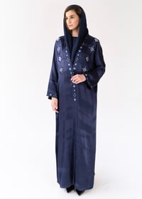 Patterned Crepe Embroidered Navy - Image 6