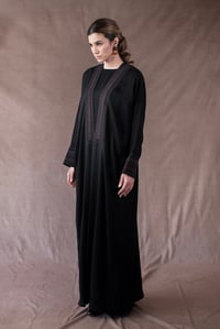 Crepe Silk Embroidered Copper Brown - Image 1
