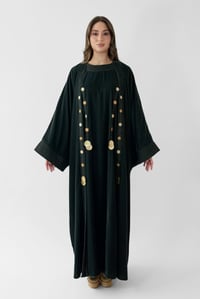 Embroidered Velvet Abaya - Image 3