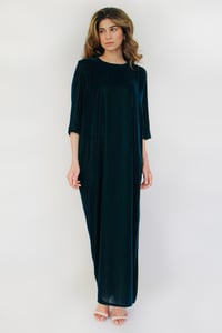 فستان مخمل بترولي - صورة 1