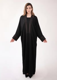 Crepe Silk Embroidered Copper Brown - Image 4