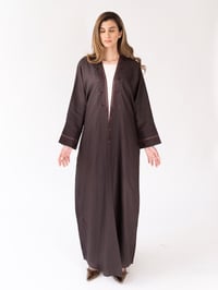 Italian Linen Embroidered Burnt Mauve - Image 5