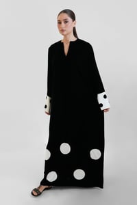 Black Velvet Polka Dots - Image 1