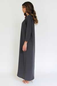 Grey Crepe Dress - Image 3