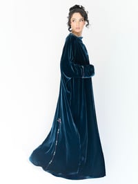 Petrol Velvet Embroidered - Image 1