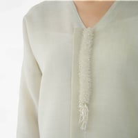 Linen Dress with Crystal  - Image 2