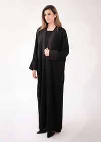 Crepe Silk Embroidered Copper Brown - Image 3