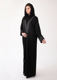 Crepe Silk Embroidered Grey - Image 5