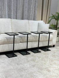 طقم طاولات خدمة اسود– 4 قطع بلمسة فاخرة - صورة 2
