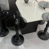 طقم طاولات 8قطع لون اسود - صورة 3
