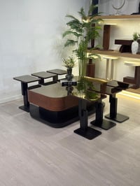 طقم طاولات ليون سنديان 7قطع - صورة 3