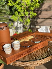 صينية ضيافه قهوه - لون بني - صورة 1