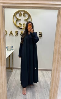 عباية كريب عملية كحلي واخضر - صورة 1
