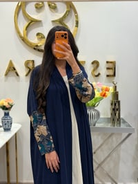 عباية عملية كريب كحلي - صورة 2