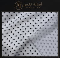 قماش بولكا دوت فاخر للعبايات منقط  - صورة 2