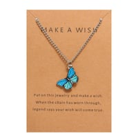 Blue Butterfly Necklace - Image 1