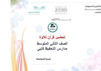 تحضير قران تلاوة ثاني متوسط الفصل الأول مدارس التحفيظ كتبي - صورة 1