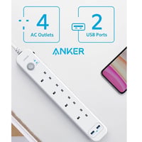 ANKER POWER EXTEND USB 4 STRIP 6-IN-1 USB POWER STRIP 2M No.1250E - Image 3