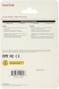 Sandisk Cruzer Blade Usb Flash Drive 128 Gb No.1264E - Image 2