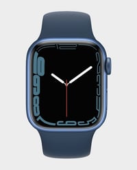 ساعة ابل  Series 7 MK3 41mm GPS PLUS هيكل خلوي أزرق من الألومنيوم مع حزام رياضي أزرق Abyss رقم.923E - صورة 1