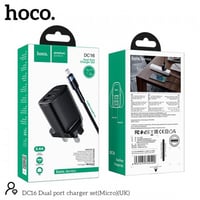 Hoco. Micro-USB Dual Port Charger Set DC16 No.1138E - Image 2