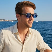 نظارات شمسية CATERDIDE بتصميم مضلع - صورة 2