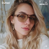 نظارات شمسية ريترو 2026 بإطار شفاف - صورة 3