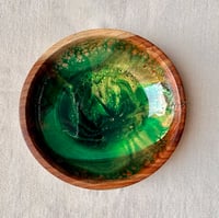 Green| Gold Wooden Bowl - صورة 6