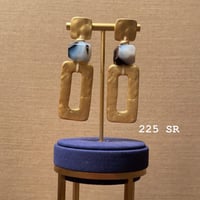 ombre stone earrings -#120  - صورة 1