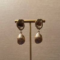 golden stone earrings - #36 - صورة 4