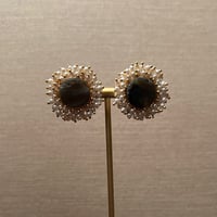 dark stone pearl earrings - #20 - صورة 1