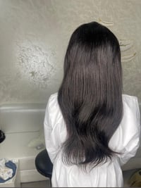 باروكة طبيعية للنساء 20 انش  استريت كثافه 180 - صورة 2