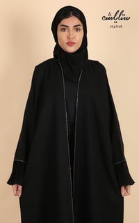 عباية كويتي لف باللون الاسود وبكم كويتي كسرات - صورة 3