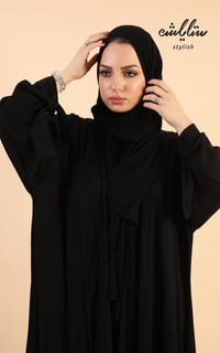 عباية شموخ بيليسيه لف باللون الأسود - صورة 4