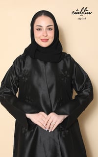 عبايه لف باللون الاسود وبالامام شك - صورة 5