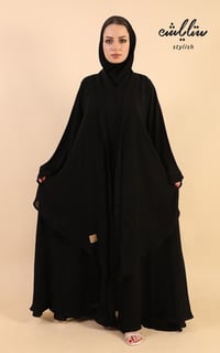 عباية كويتي سادة من طبقتين - صورة 1