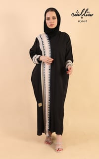 عباية لنن لف مطرزة - صورة 2