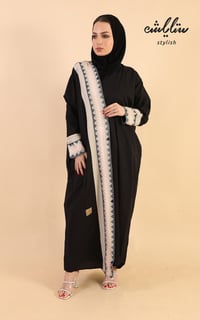 عباية لنن لف مطرزة - صورة 3